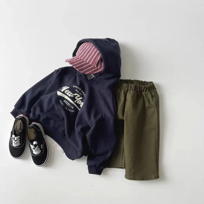 トレーナー・フーディ ベビーキッズトップス レターロゴプリントフーディスウェットシャツパーカー【mh0008714】