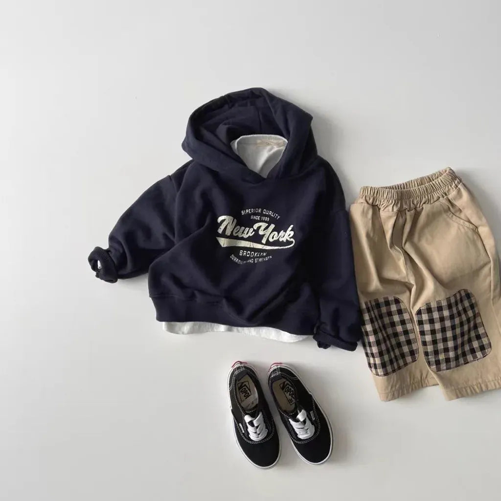 トレーナー・フーディ ベビーキッズトップス レターロゴプリントフーディスウェットシャツパーカー【mh0008714】