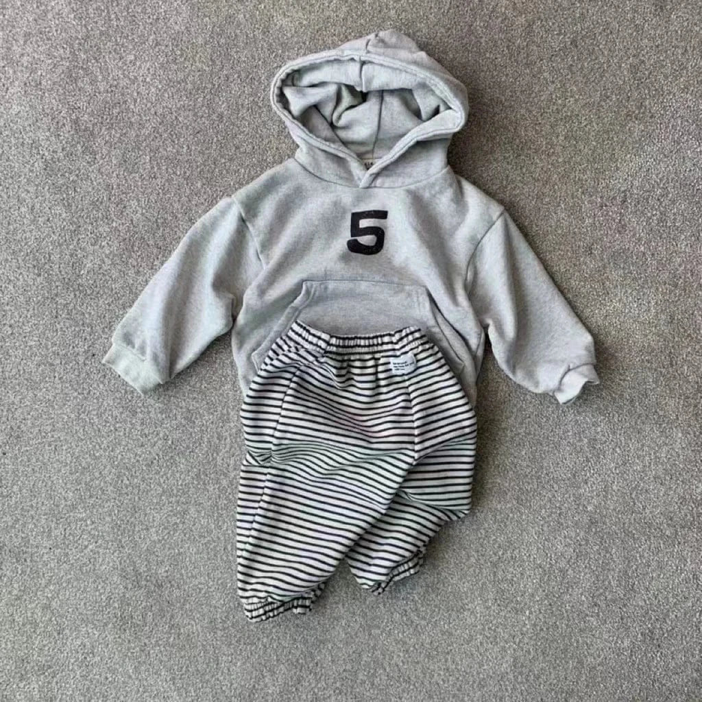 トレーナー・フーディ ベビーキッズトップス ナンバープリントフーディ長袖スウェットパーカー【mh0008727】