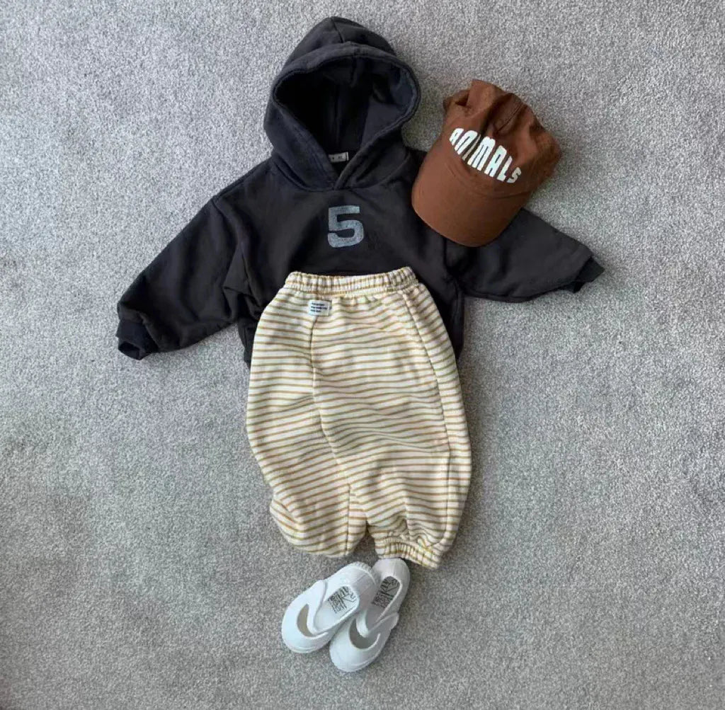 トレーナー・フーディ ベビーキッズトップス ナンバープリントフーディ長袖スウェットパーカー【mh0008727】