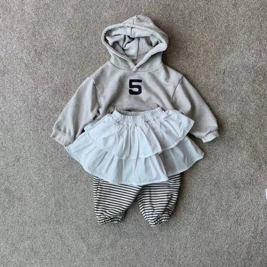 トレーナー・フーディ ベビーキッズトップス ナンバープリントフーディ長袖スウェットパーカー【mh0008727】