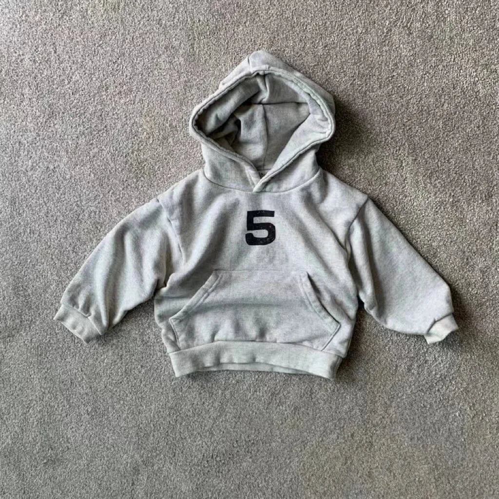 トレーナー・フーディ ベビーキッズトップス ナンバープリントフーディ長袖スウェットパーカー【mh0008727】