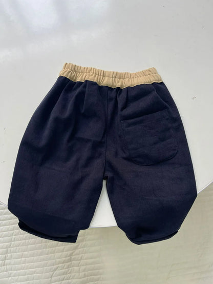 ロングパンツ・スウェットパンツ ベビーキッズパンツ バイカラー切り替えロングルーズパンツ【mh0008728】