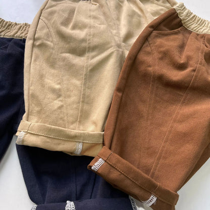 ロングパンツ・スウェットパンツ ベビーキッズパンツ バイカラー切り替えロングルーズパンツ【mh0008728】