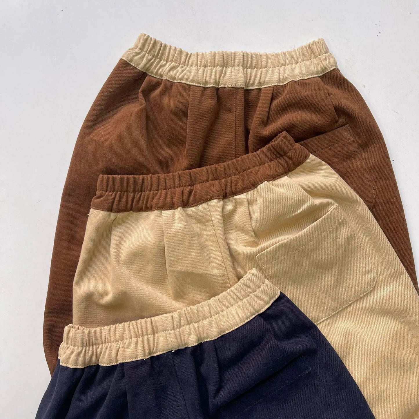 ロングパンツ・スウェットパンツ ベビーキッズパンツ バイカラー切り替えロングルーズパンツ【mh0008728】