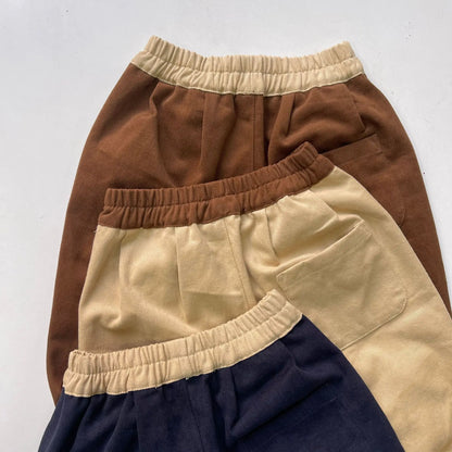 ロングパンツ・スウェットパンツ ベビーキッズパンツ バイカラー切り替えロングルーズパンツ【mh0008728】