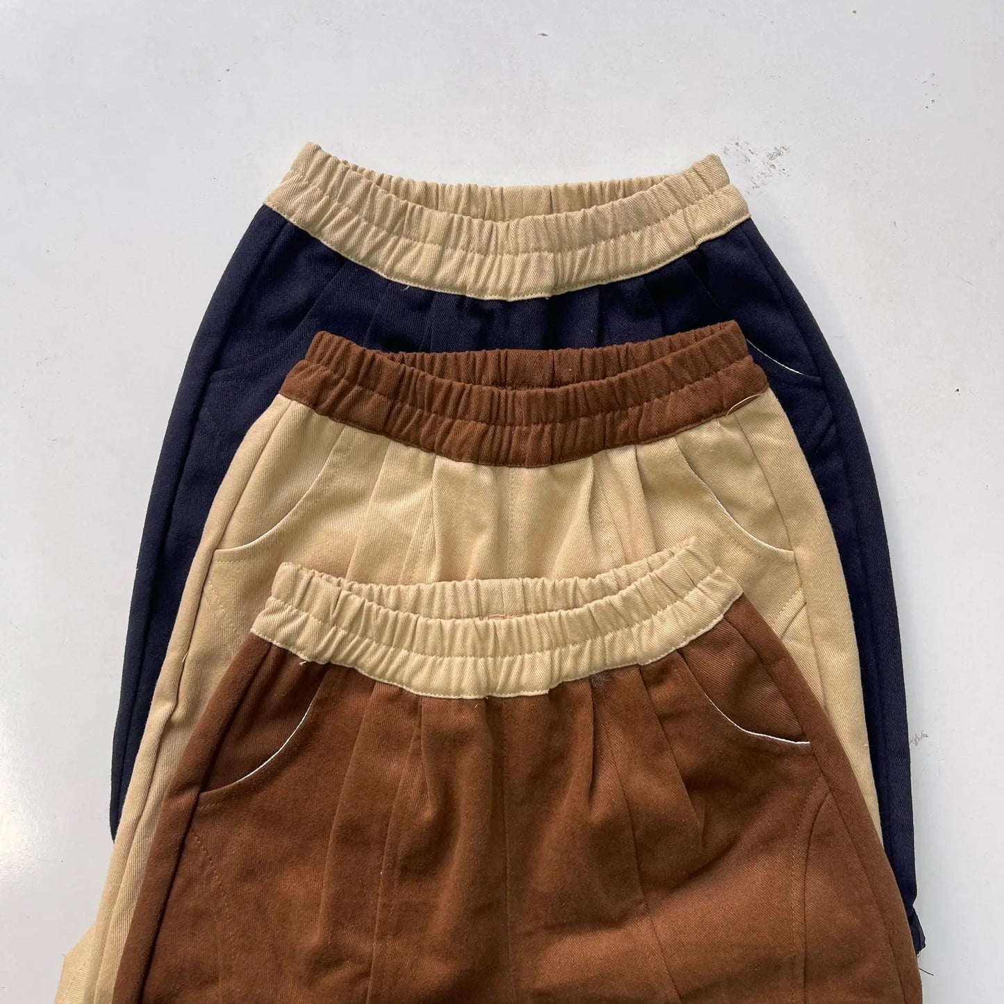 ロングパンツ・スウェットパンツ ベビーキッズパンツ バイカラー切り替えロングルーズパンツ【mh0008728】