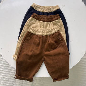 ロングパンツ・スウェットパンツ ベビーキッズパンツ バイカラー切り替えロングルーズパンツ【mh0008728】