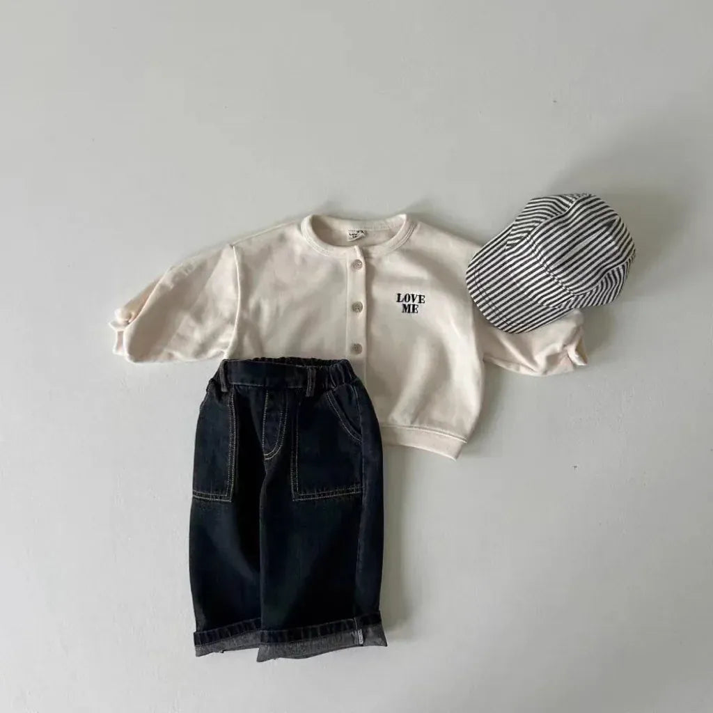 カーディガン・パーカー ベビーキッズカーディガン レターロゴワンポイントス長袖カーディガンジャケット【mh0008729】