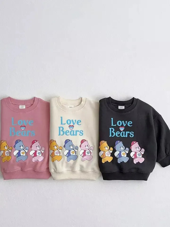 トレーナー・フーディ キッズトップス ベアくまロゴプリント長袖スウェットシャツ【mh0008753】