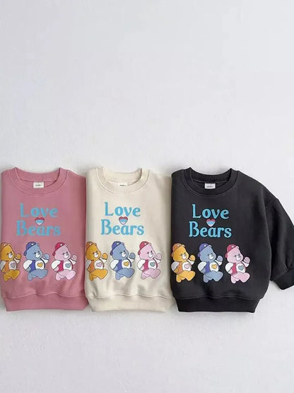 トレーナー・フーディ キッズトップス ベアくまロゴプリント長袖スウェットシャツ【mh0008753】