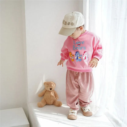 トレーナー・フーディ キッズトップス ベアくまロゴプリント長袖スウェットシャツ【mh0008753】