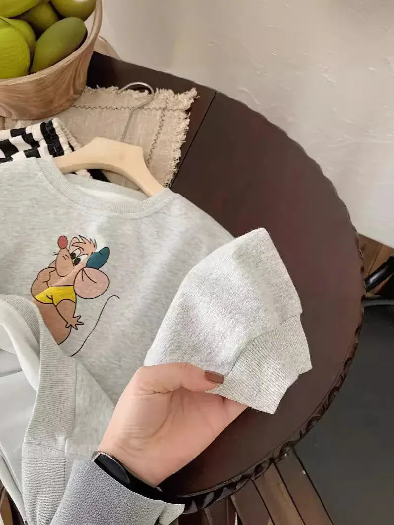 トレーナー・フーディ キッズトップス アニマルプリント長袖スウェットシャツ【mh0008754】