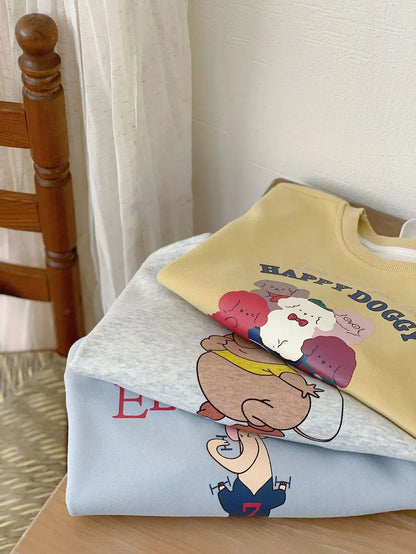 トレーナー・フーディ キッズトップス アニマルプリント長袖スウェットシャツ【mh0008754】