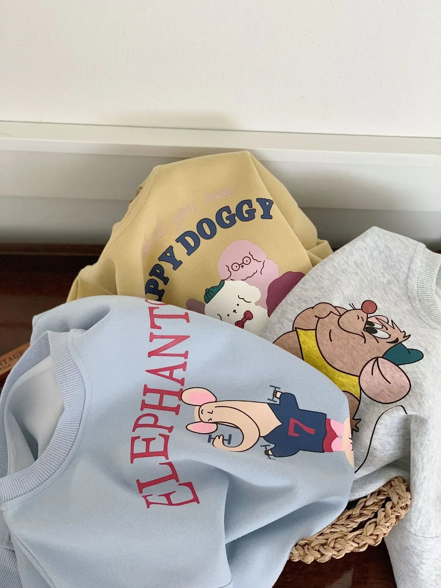 トレーナー・フーディ キッズトップス アニマルプリント長袖スウェットシャツ【mh0008754】