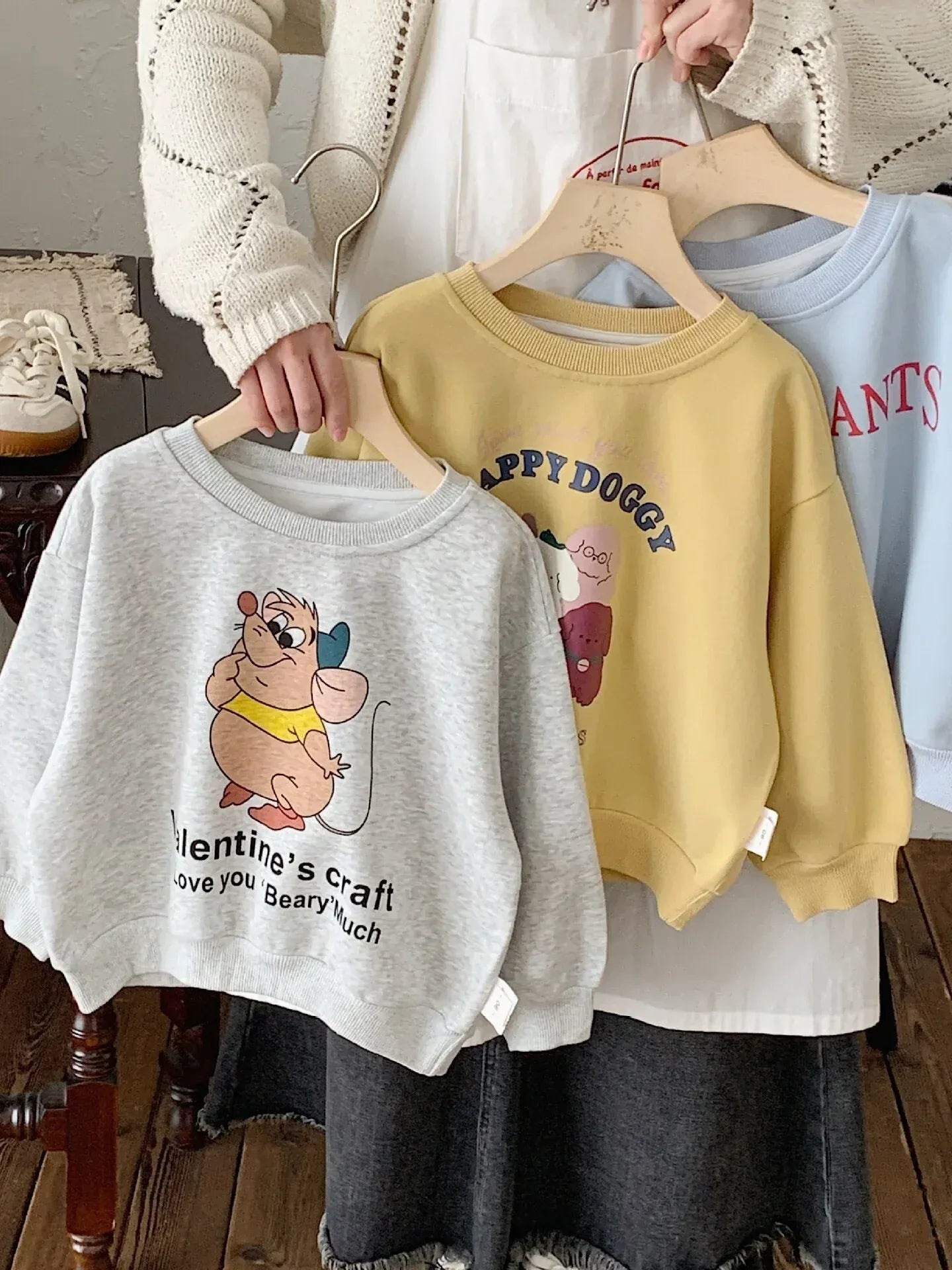 トレーナー・フーディ キッズトップス アニマルプリント長袖スウェットシャツ【mh0008754】