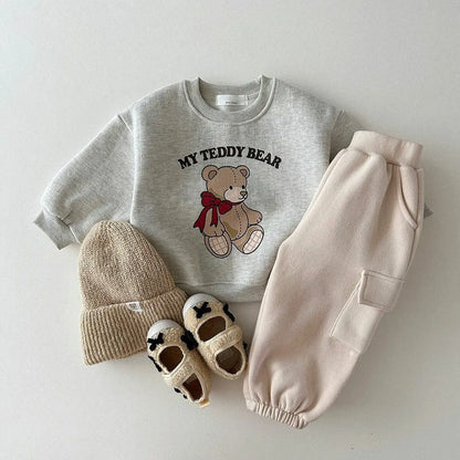 トレーナー・フーディ キッズトップス うさぎバニーくまプリント長袖スウェットシャツ【mh0008756】