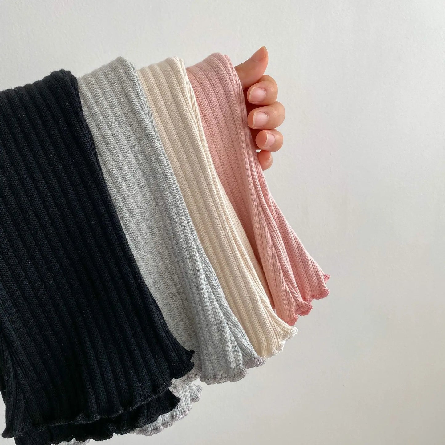 レギンスパンツ ベビーパンツ シンプルベーシックフレアリブレギンスパンツ【mh0008761】