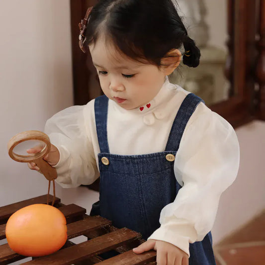 オーバーオール ベビーオーバーオール うさ耳デニムサスペンダーパンツサロペット【mh0008771】