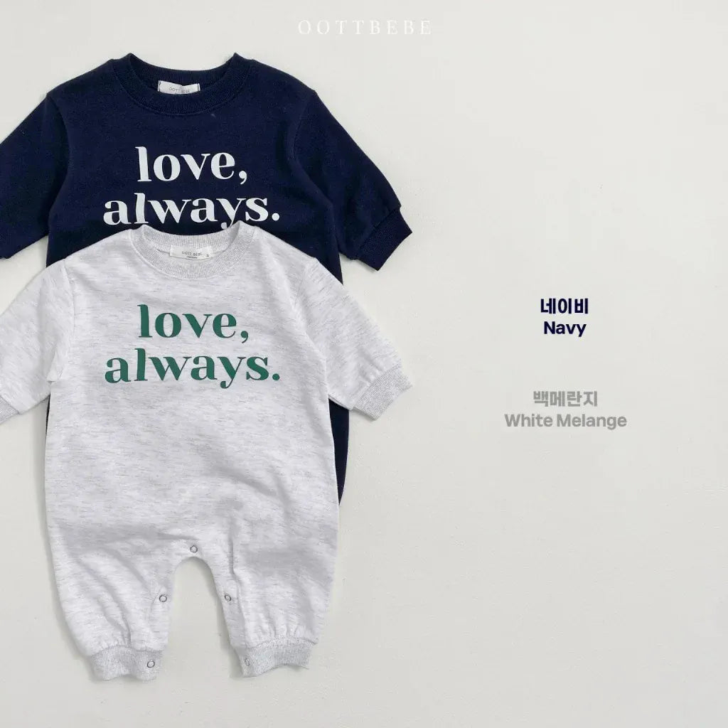 長袖ロンパース ベビーロンパース レターロゴプリント長袖ジャンプスーツ【mh0008815】