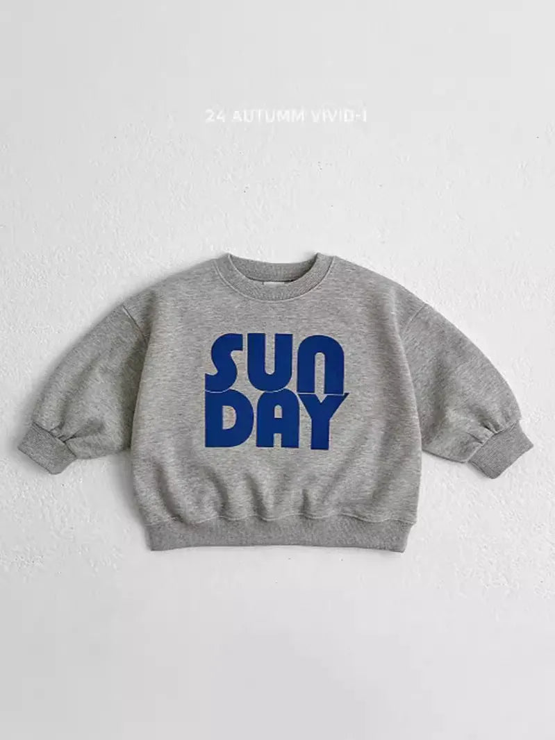 トレーナー・フーディ キッズトップス ブロックレターロゴプリント長袖スウェットシャツ【mh0008816】