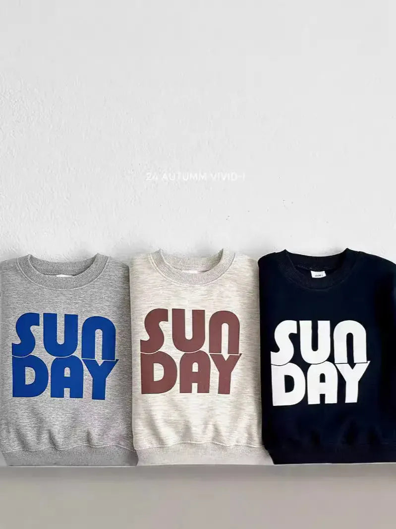 トレーナー・フーディ キッズトップス ブロックレターロゴプリント長袖スウェットシャツ【mh0008816】