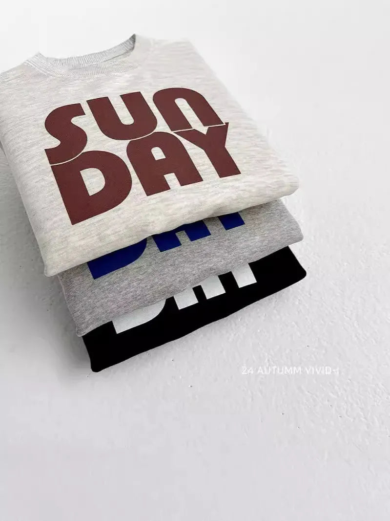 トレーナー・フーディ キッズトップス ブロックレターロゴプリント長袖スウェットシャツ【mh0008816】