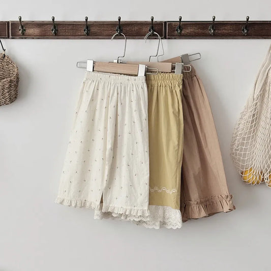 ロングパンツ・スウェットパンツ ベビーパンツ 裾レースフリルワイドルーズロングパンツ【mh0008838】