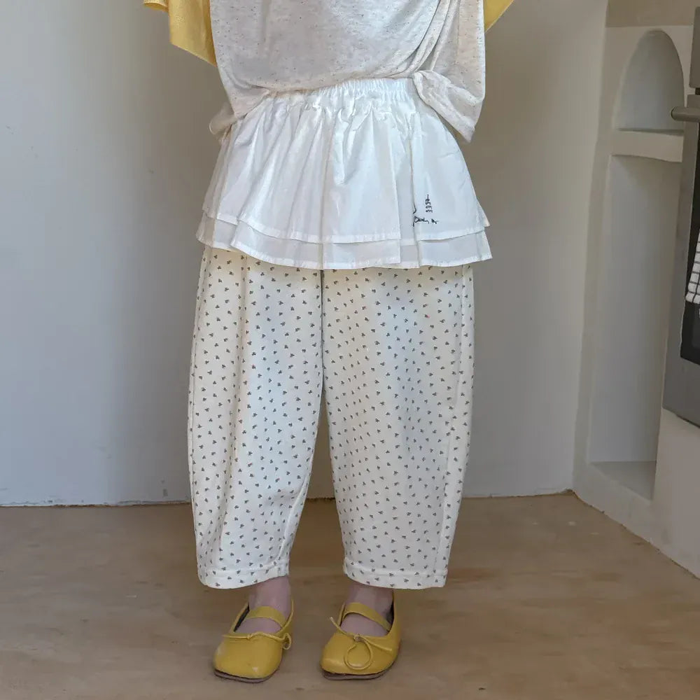 ロングパンツ・スウェットパンツ キッズパンツ エプロンフリルドッキングルーズロングパンツ【mh0008886】