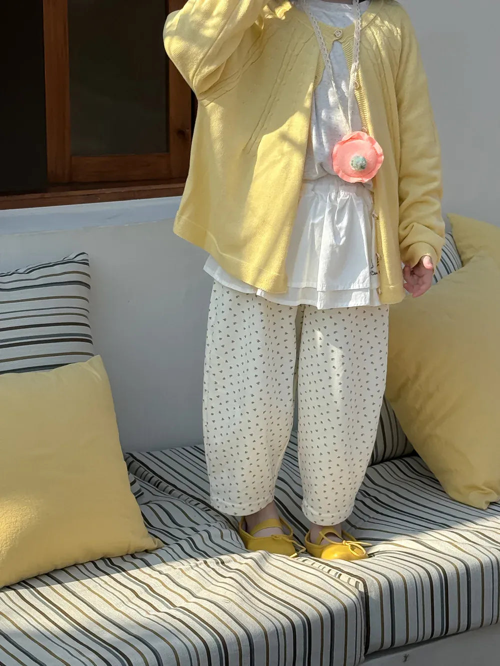 ロングパンツ・スウェットパンツ キッズパンツ エプロンフリルドッキングルーズロングパンツ【mh0008886】