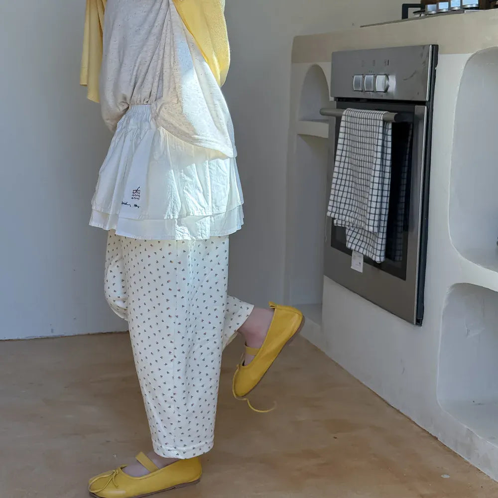 ロングパンツ・スウェットパンツ キッズパンツ エプロンフリルドッキングルーズロングパンツ【mh0008886】