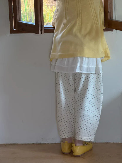 ロングパンツ・スウェットパンツ キッズパンツ エプロンフリルドッキングルーズロングパンツ【mh0008886】