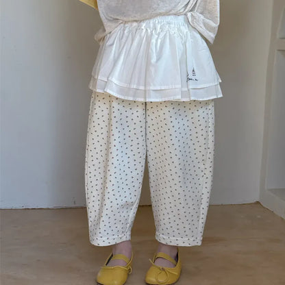 ロングパンツ・スウェットパンツ キッズパンツ エプロンフリルドッキングルーズロングパンツ【mh0008886】