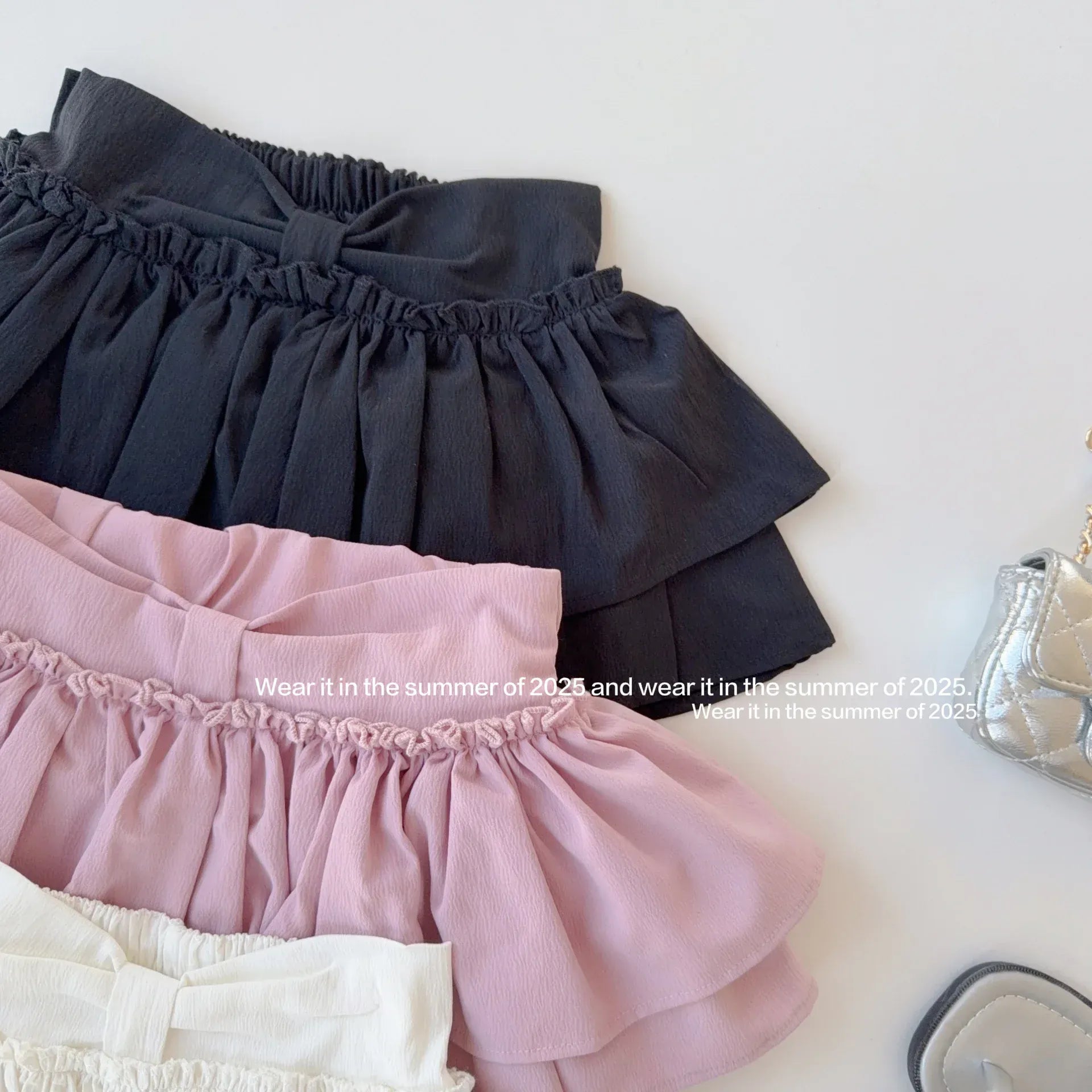 ハーフパンツ・ショートパンツ キッズパンツ ダブルフリルスカートドッキングバルーンショートパンツかぼちゃパンツ【mh0008887】