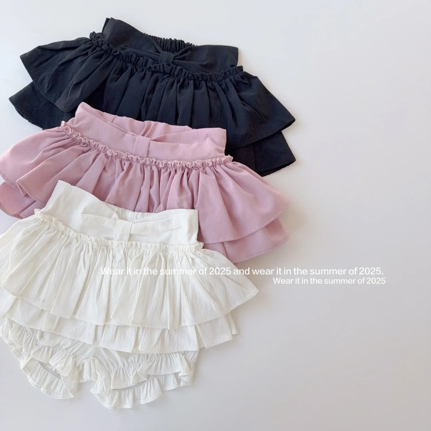 ハーフパンツ・ショートパンツ キッズパンツ ダブルフリルスカートドッキングバルーンショートパンツかぼちゃパンツ【mh0008887】