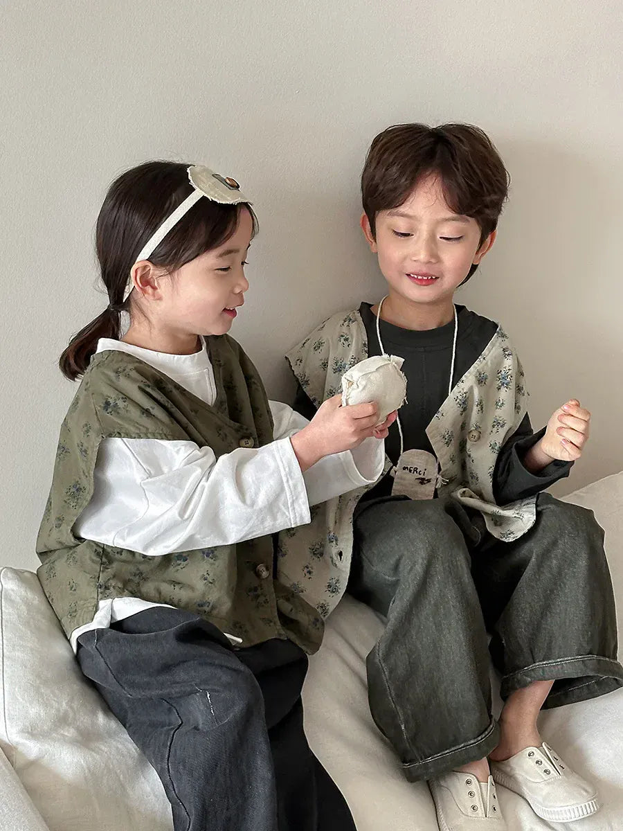 ロングパンツ・スウェットパンツ キッズパンツ シンプルルーズバレルデザインロングパンツ【mh0008890】