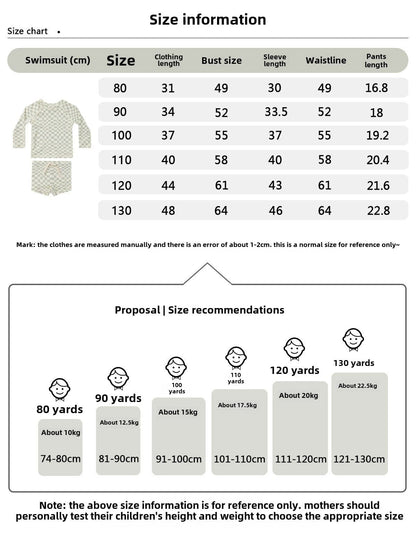 ベビー用水着 キッズ水着 ボーイズ セパレートスイムウェア 帽子セット【mh0009083】