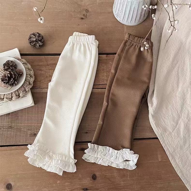 ロングパンツ・スウェットパンツ ベビーパンツ 裾フリルフレアパンツ【mh0009093】