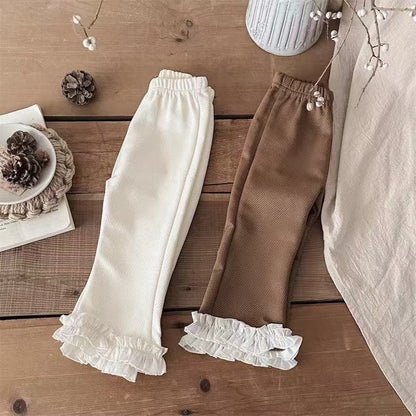 ロングパンツ・スウェットパンツ ベビーパンツ 裾フリルフレアパンツ【mh0009093】