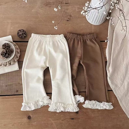 ロングパンツ・スウェットパンツ ベビーパンツ 裾フリルフレアパンツ【mh0009093】