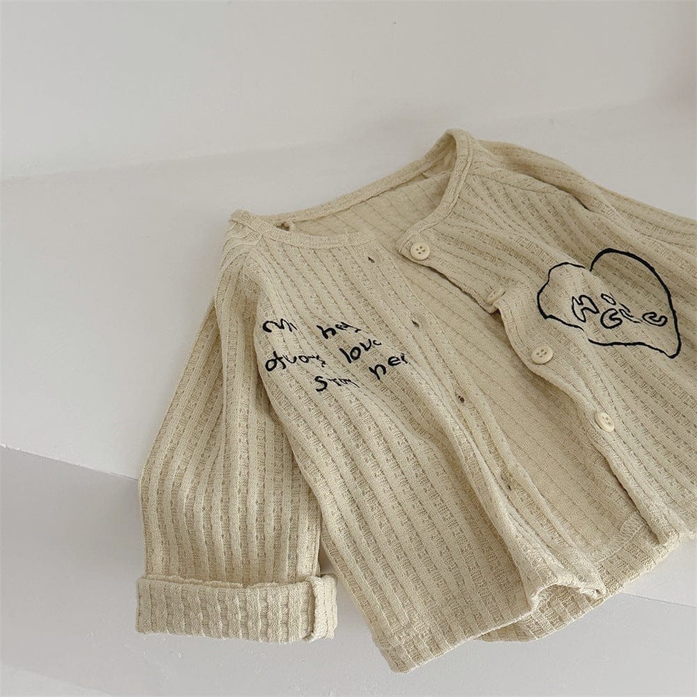 カーディガン・パーカー ベビーカーディガン 無地/ロゴプリントレース長袖カーディガン【mh0009094】