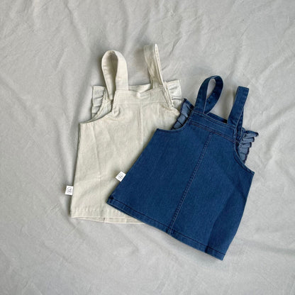 スカート ベビースカート リボン刺繍サスペンダージャンパースカート【mh0009108】