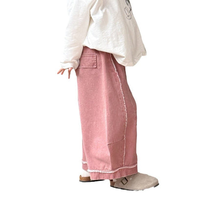 ロングパンツ・スウェットパンツ キッズパンツ カラーワイドルーズパンツ【mh0009111】