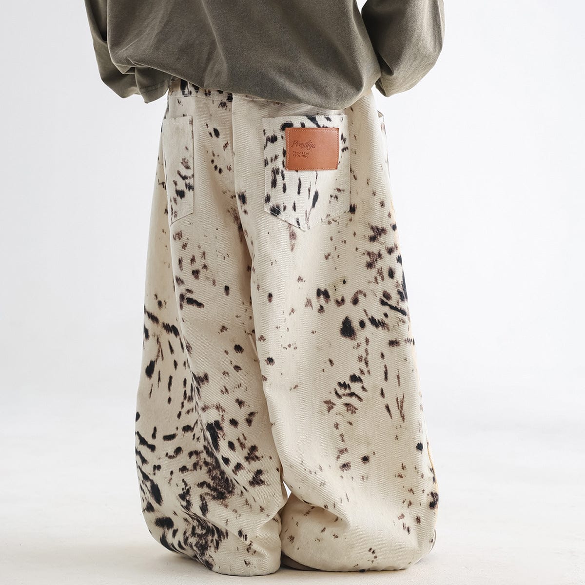 ロングパンツ・スウェットパンツ キッズパンツ レオパードプリントロングワイドルーズパンツ【mh0009127】