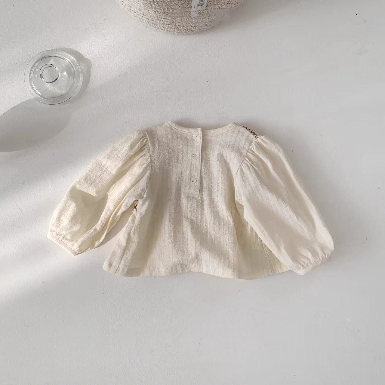 長袖シャツ・ブラウス ベビートップス ステッチ刺繍長袖チュニックブラウス【mh0009163】