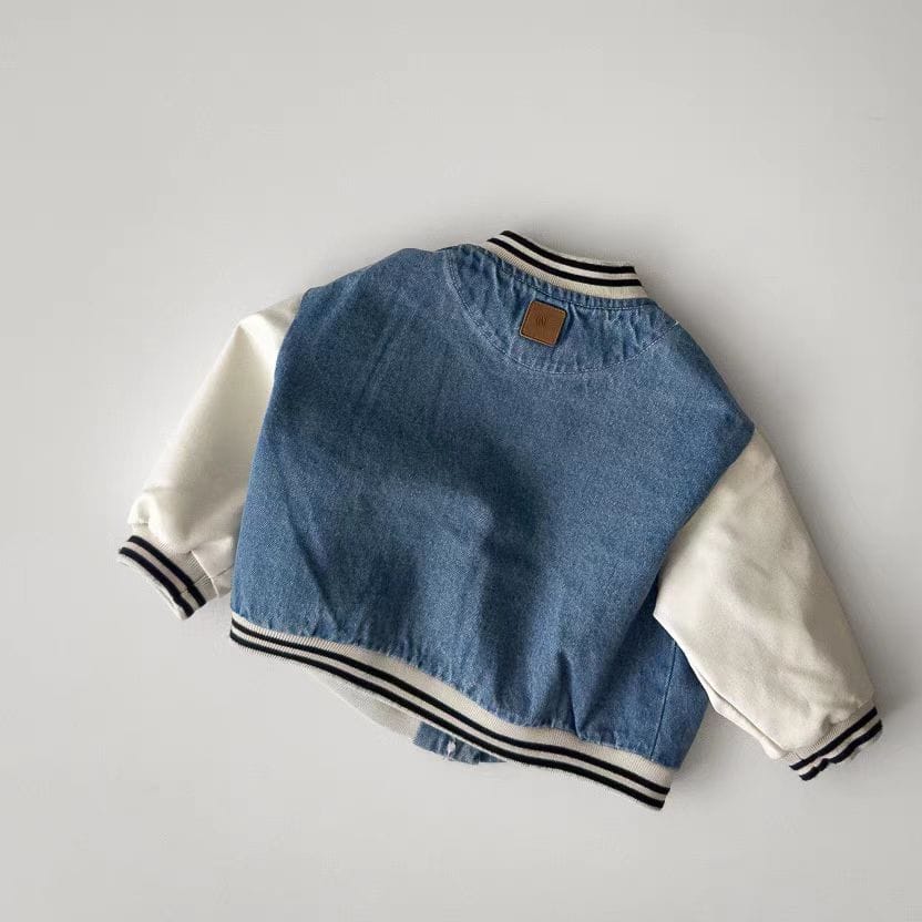 ショートコート・ジャケット・ジャンパー ベビーアウター デニムスタジアムジャケットブルゾンジャンパー【mh0009168】