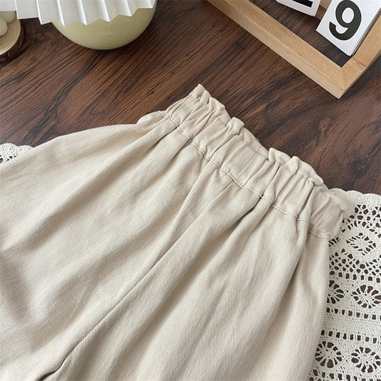 ロングパンツ・スウェットパンツ キッズパンツ フラワー刺繍ロングルーズパンツ【mh0009187】