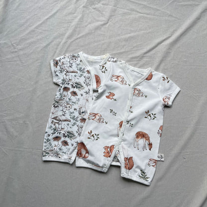 半袖ロンパース アニマルプリント半袖ベビーロンパースジャンプスーツ【mh0009271】