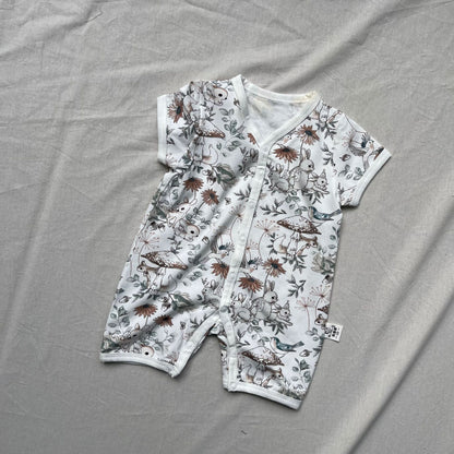 半袖ロンパース アニマルプリント半袖ベビーロンパースジャンプスーツ【mh0009271】