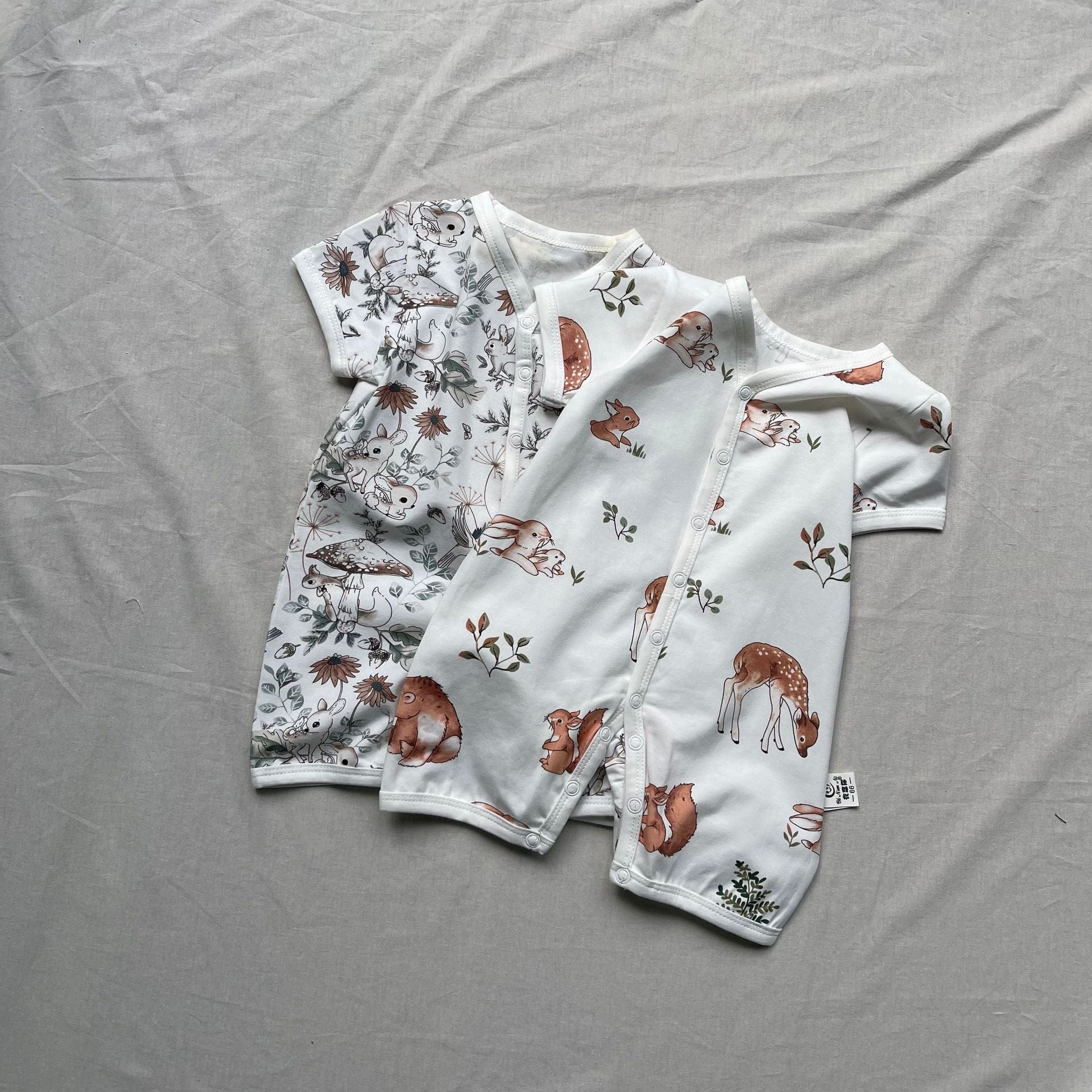 半袖ロンパース アニマルプリント半袖ベビーロンパースジャンプスーツ【mh0009271】